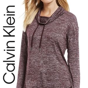 Calvin Klein Performance Athleisure Women's Cowl Neck Drawstring Top XL